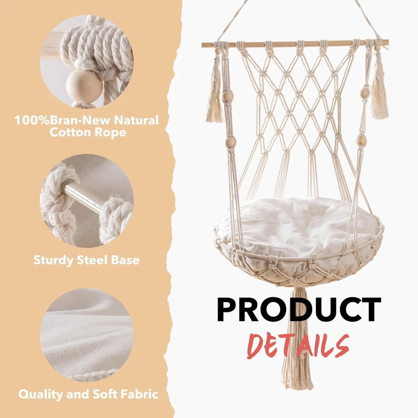 Comfy Hanging Cat Bed with Cotton Rope: The Perfect Aerial Nest for Your Feline Friend's Playful Relaxation